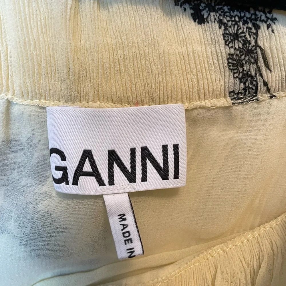 GANNI Georgette Midi Skirt - Size 44 (US 12) - Picture 4 of 7